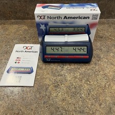 DGT North American Professional Chess Clock Digital Multiperiod Delay Blue Timer