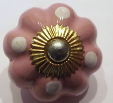 Ceramic Door Knobs Handles Drawer cupboard wardrobe porcelain china pulls brass