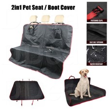 Rear Back Seat Cover Black Red Pet Dog Cat Protector Boot Liner Mat For Toyota