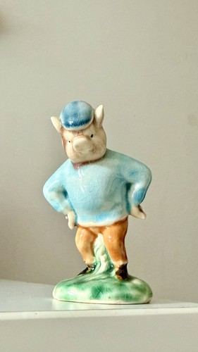 Vintage porcelain pig ornament - vintage,