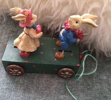 Easter Bunnies On A Pull Along