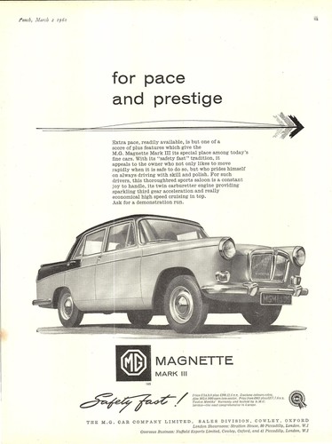 Original 1960 advert for - advert,