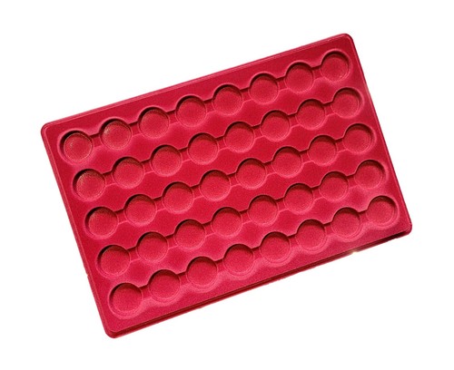 Red coin tray for coins - for, 40