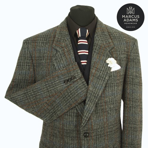 Harris tweed jacket blazer 44r - jacket,