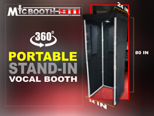 Portable Stand-In Isolation Vocal Booth  w/ Light & w/Door Enclosure