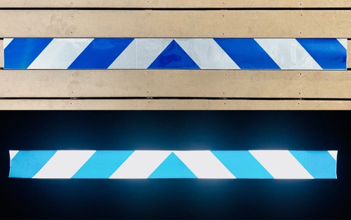 White blue reflective - white, &
