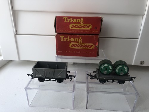 Two tri ang wagons coal - two,