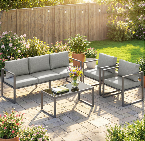 Aluminium garden furniture set - furniture,