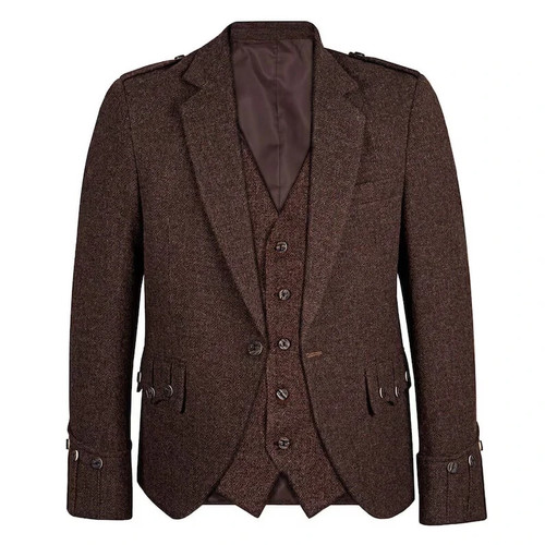 New brown tweed - new,