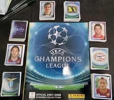 PANINI CHAMPIONS LEAGUE FOOTBALLERS 2007 08 ALBUM + STICK FIGURE SET