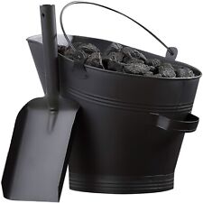 WATERLOO STYLE TRADITIONAL BLACK FIRE COAL BUCKET SHOVEL FIREPLACE LOG SCUTTLE