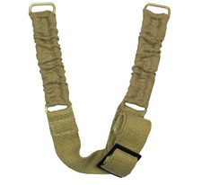 British ww2 brodie helmet chin strap khaki canvas reproduction