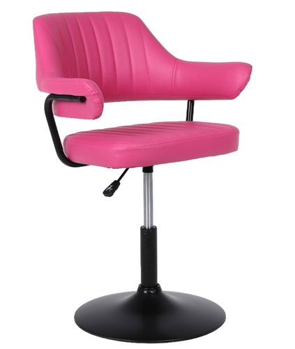 Plush pink salon chair - salon, faux
