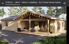Residential log cabin home wooden House Insulated 