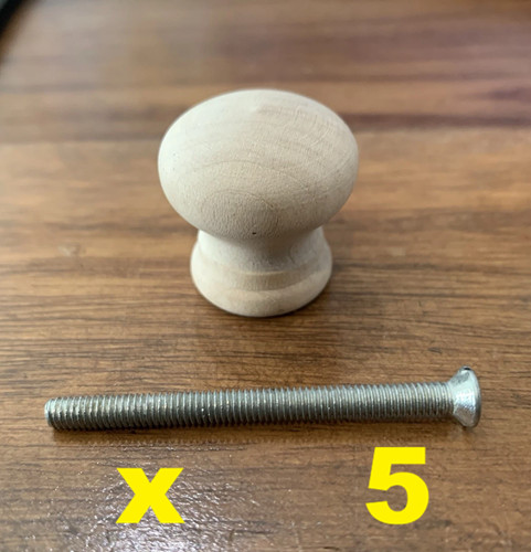 Pine wooden knobs 25mm - knobs,