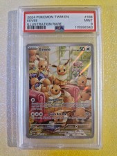 Pokemon TCG Eevee 188/167 Twilight Masquerade Illustration Rare PSA 9