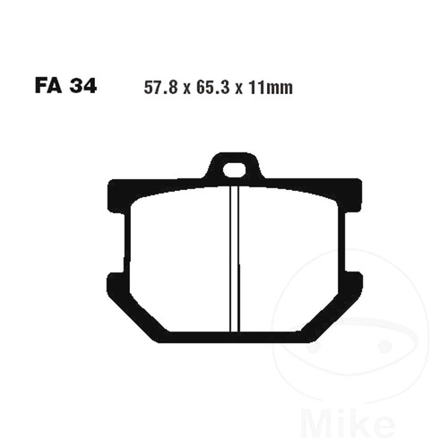 Ebc brake pad - brake, semi-sintered