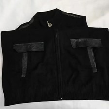 Pre-owned STEFANO RICCI Gents Sleeveless Jackets -Vests High Neck Size Xl Black