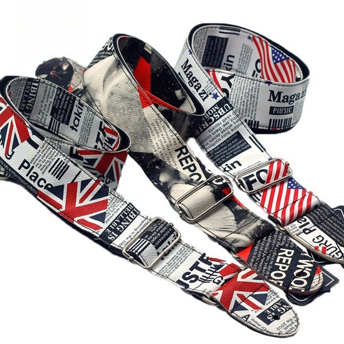 Guitar strap with - with, national