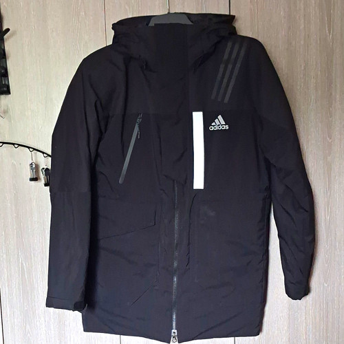Adidas black hooded down - adidas,