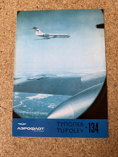 Aeroflot tupolev 134 brochure - tupolev,