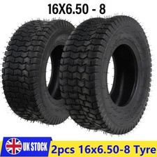 2x 16x6.50-8 Tyres Ride on Mower & Lawn Tractor Turf Tyres 16 x 650-8 Golf Buggy