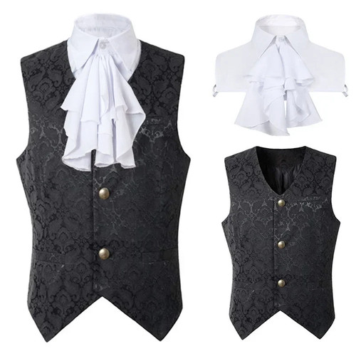 Men renaissance steampunk vest - men,