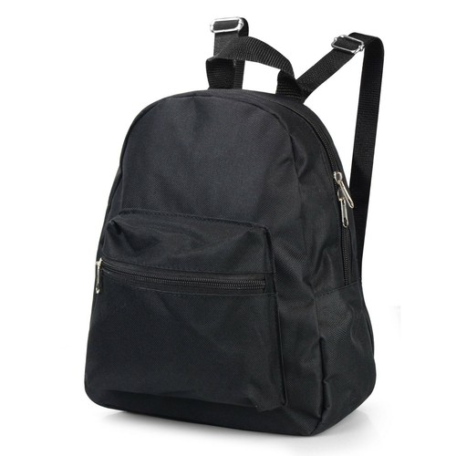 Black small mini backpack - black,