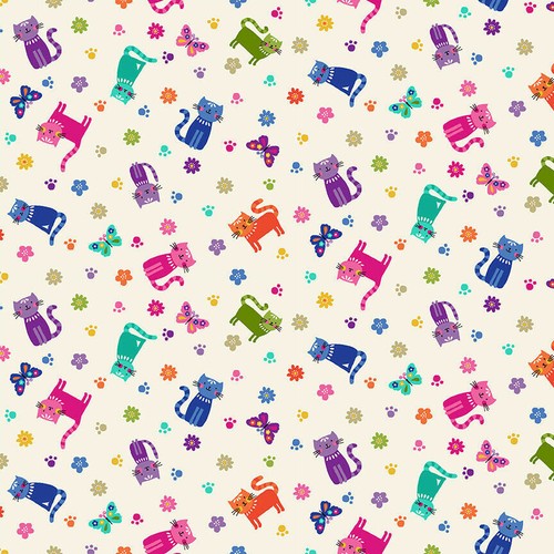 Fat quarter katie cats - fat,