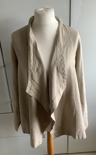 Chesca linen open jacket size - open,