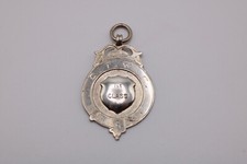 Silver Albert shield fob medal