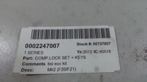 2012 bmw series - ecu, bsi