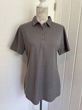 Palm Grove Golf Clothing Ladies Grey Short Sleeved Polo Shirt Size 16