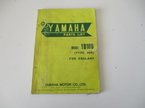 Yamaha parts list yb100 - parts, 2u0
