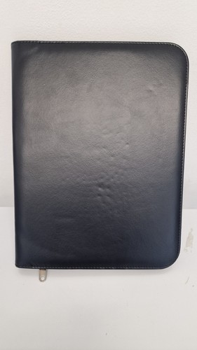 Black faux leather zip around - faux,