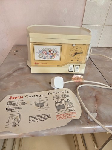 Swan compact teasmade - swan, beige