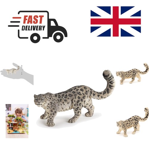 Durable snow leopard figure - leopard,