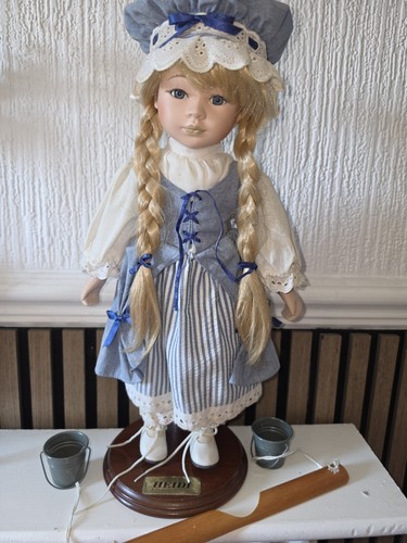Vintage heidi porcelain doll - porcelain,