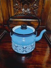 Vintage 1960s Kaj Franck for Finel Arabia Enamel Kettle Scandinavian Mid-Century