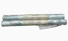 Laura Ashley Wallpaper / 2 x New Sealed Rolls 'Butterfly Garden' Duck Egg