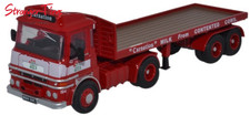 Oxford Diecast ERF LV Flatbed Trailer - Carnation 1:76