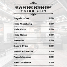 Personalised Barber Shop Price