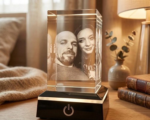 Photo glass crystal block - glass,