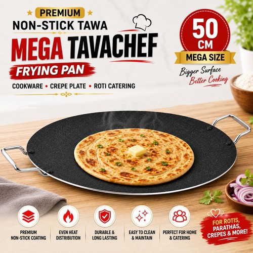Non stick tawa - 50cm, mega