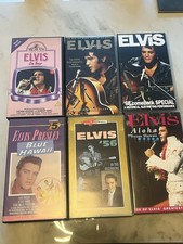6 Vhs Tapes Of The Late Great Elvis Presley
