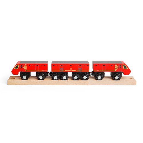 Bigjigs rail red postal train - postal,