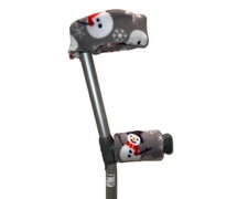 Crutch Arm Covers Sleeve Cuffs Elbow Handle Fleece Crutches Pad CHRISTMAS SNOW