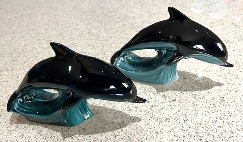 Pair poole pottery - pair, blue