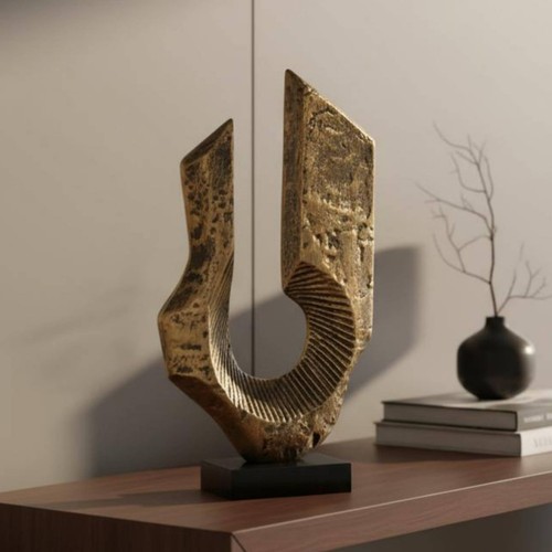 Metal art piece with base - piece,