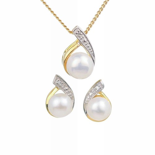 Pearl diamond necklace - diamond,